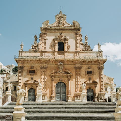 Discover Modica's baroque architecture, less than a half-hour drive