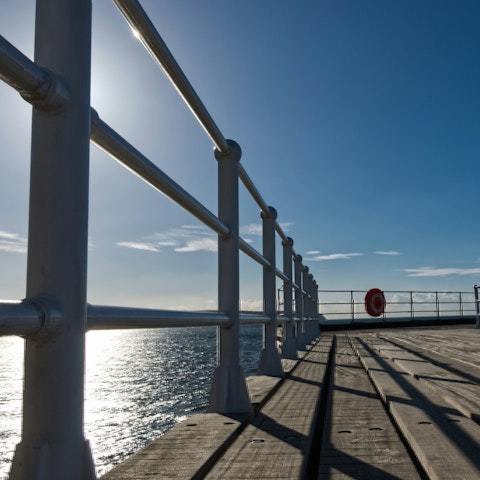 Take a stroll to Whitby pier, it's fifteen minutes on foot