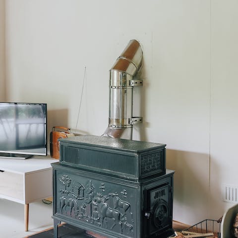 Light up the fire and get toasty on chilly evenings