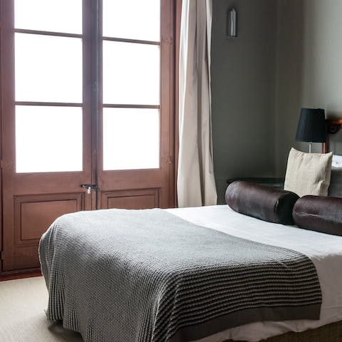 Step out onto the little balcony from the living room or the master bedroom