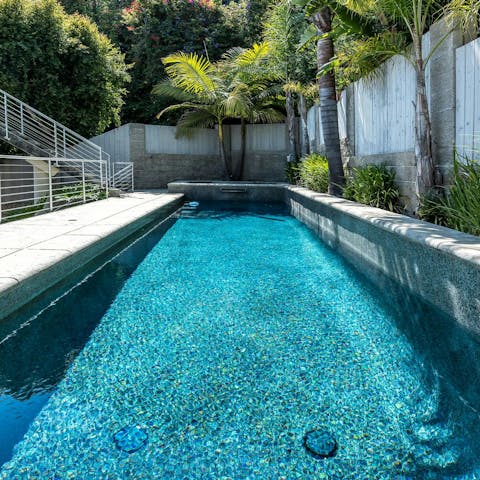 Feel a wonderful state of relaxation after a dip in the pool