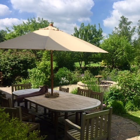 Tuck into leisurely lunches in the picturesque garden