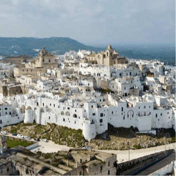 Take a short drive to the hilltop town of Ostuni