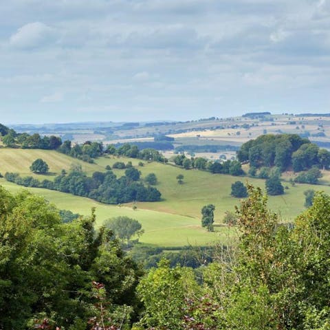 Take in views of the surrounding countryside from your balcony