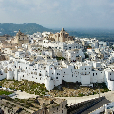 Explore the whitewashed city of Ostuni – a short drive away