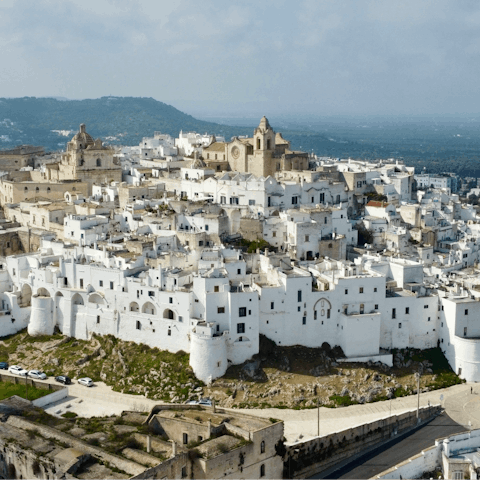 Explore the whitewashed city of Ostuni – a short drive away
