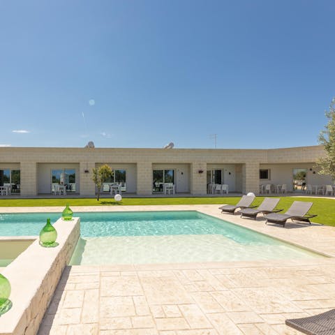 Relax and unwind with a swim in the communal pool