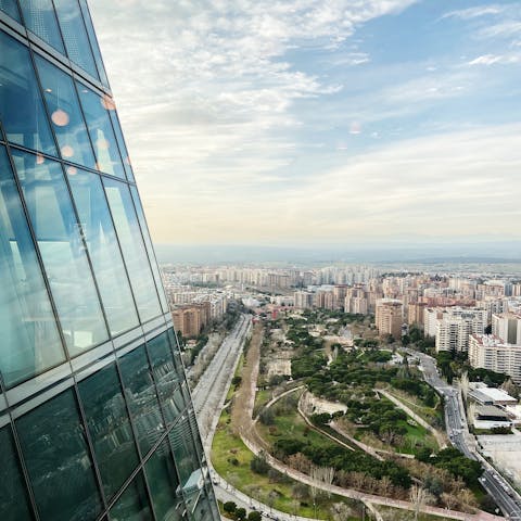 Stay by the Paseo de la Castellana, one of Madrid's boulevards