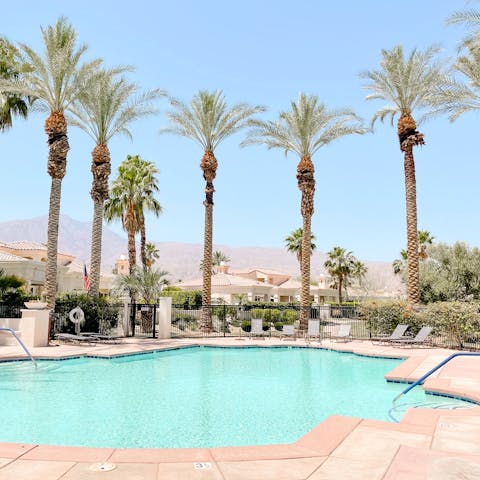Head to the Moroccan-style communal pool for a dip