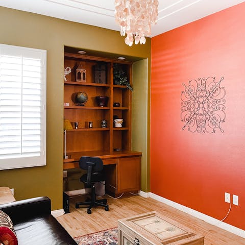 Catch up on work in the dedicated office room
