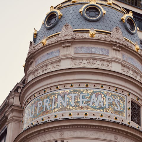 Shop in style at Printemps – a twenty-minute stroll from your place