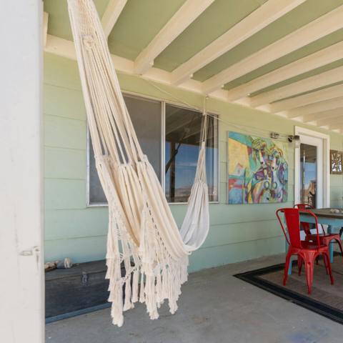 Have a lazy swing in the hammock