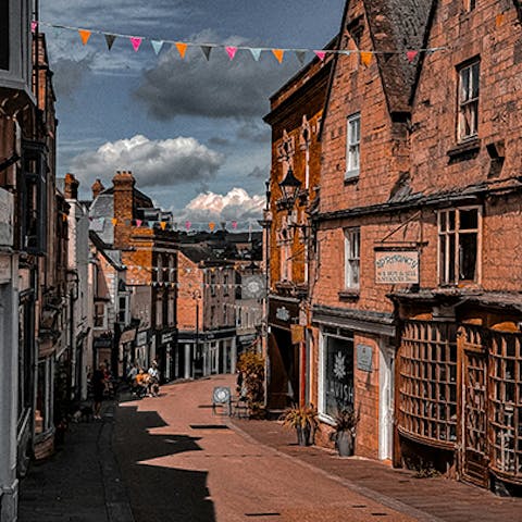 Take a ten-minute drive to visit the beautiful market town of Stroud