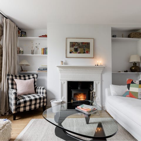 Cosy up by the wood burner after a day hiking the local trails