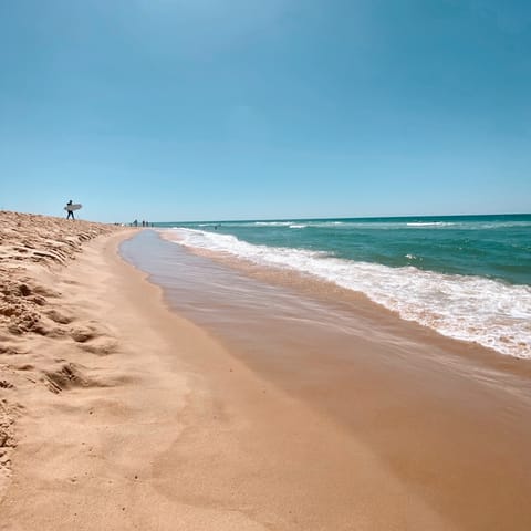 While away sun-soaked afternoons at Port Morvan beach, a five-minute stroll from your door