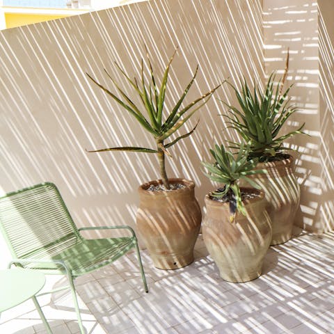 Enjoy slow mornings under the shaded terrace