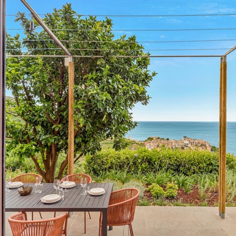 Soak in the views as you dine alfresco