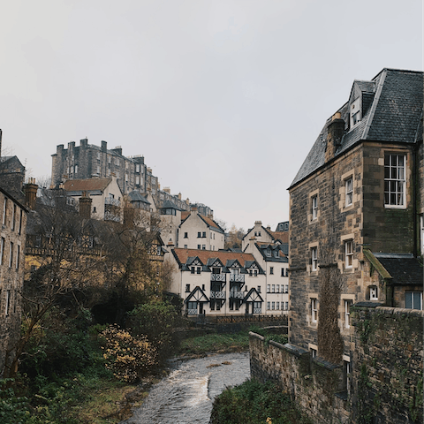 Take a stroll into Dean Village, just a twelve-minute walk