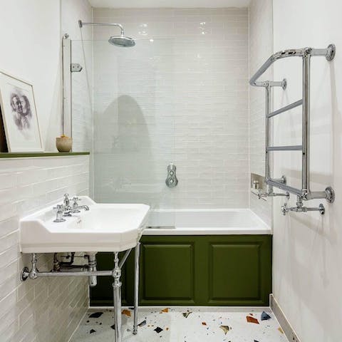 Treat yourself to a soak in the tub after a busy day of sightseeing