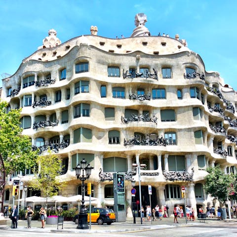 Visit Gaudí's impressive Casa Milà, an easy walk away