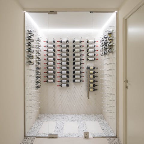Uncork a bottle from the wine cave
