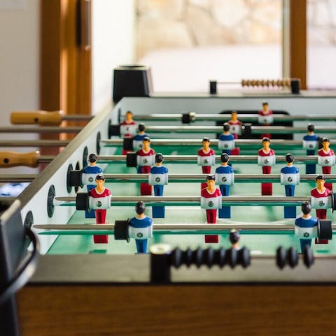 Play a few rounds of table football
