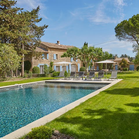 Get a few breaststrokes in first thing in the private pool
