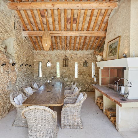 Prepare a family barbecue in the converted grange