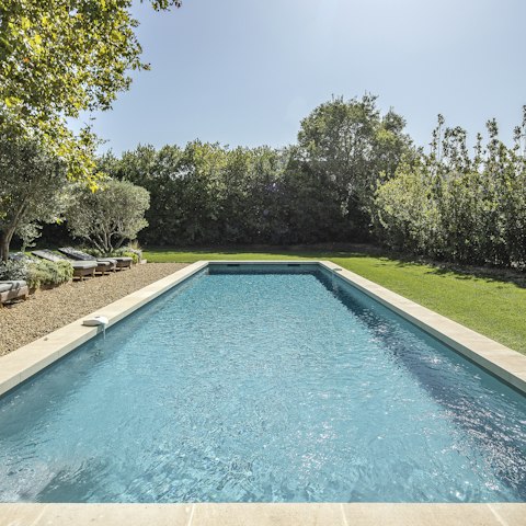 Swim in the pool or relax on a lounger in the sunshine