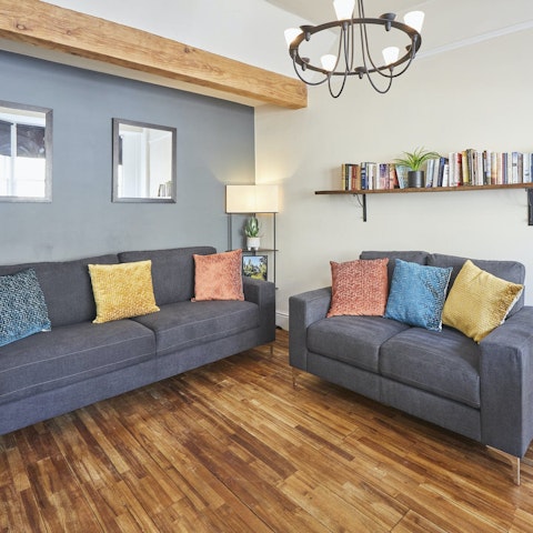 Unwind on the sofas after a day of exploring