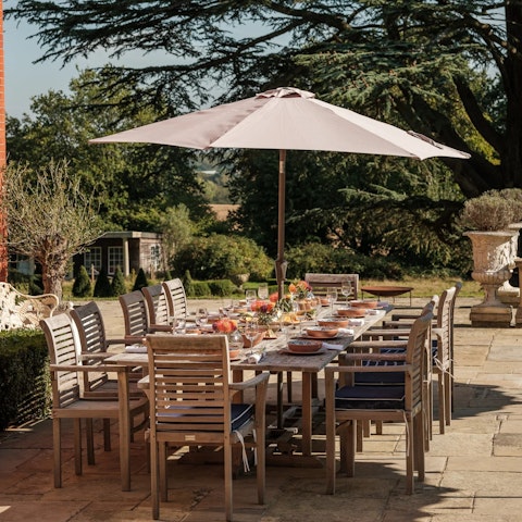 Enjoy sunny alfresco lunches on the patio