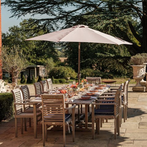 Enjoy sunny alfresco lunches on the patio