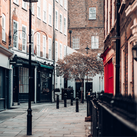 Head to the bars and restaurants of Soho, a ten-minute walk away