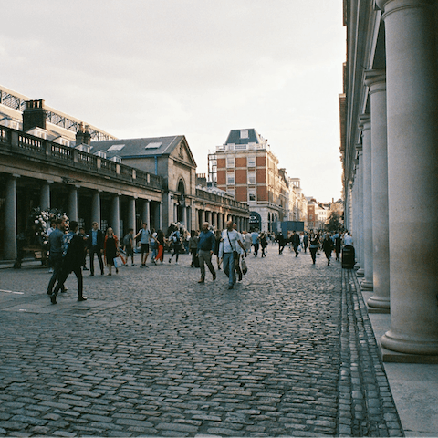 Spend some time in vibrant Covent Garden, just over a five-minute stroll from this home