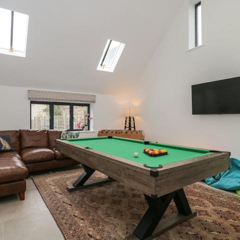 Enjoy fun with all the family in the private games room