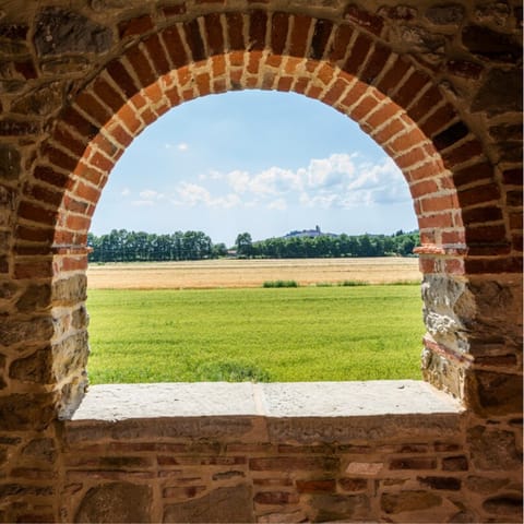 Admire the Tuscan landscape from your cosy home away from home