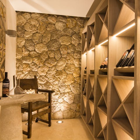Sit in your beautiful bodega and sample some fine wine