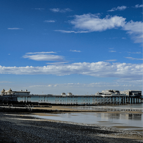 Go for a walk along Cromer Pier, under a ten-minute walk away