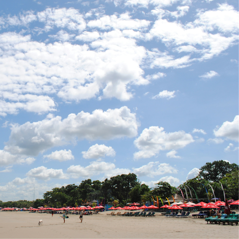 Walk just ten minutes away to Seminyak Beach
