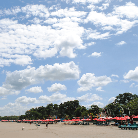 Walk just ten minutes away to Seminyak Beach