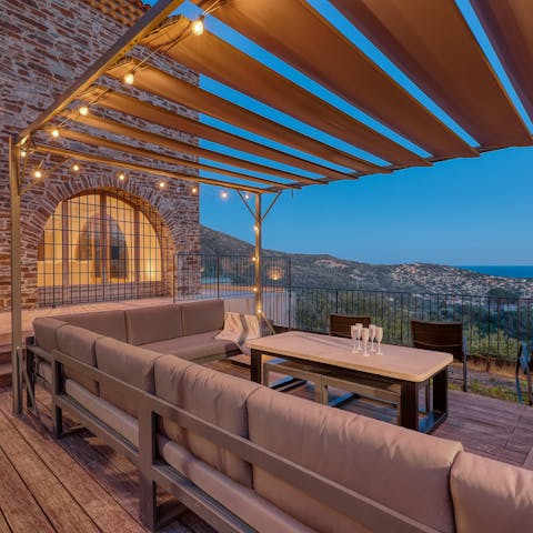 Sip sunset cocktails on the terrace