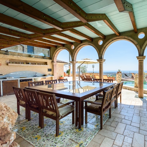 Prepare epic dinners from the outdoor kitchen