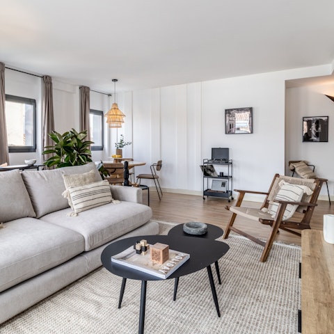 Spend cosy evenings relaxing in the living room