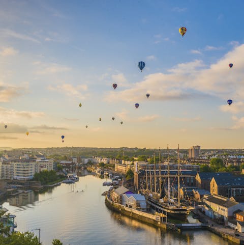 Spend an afternoon meandering around Bristol's pretty harbour (a fifty-one minute drive)