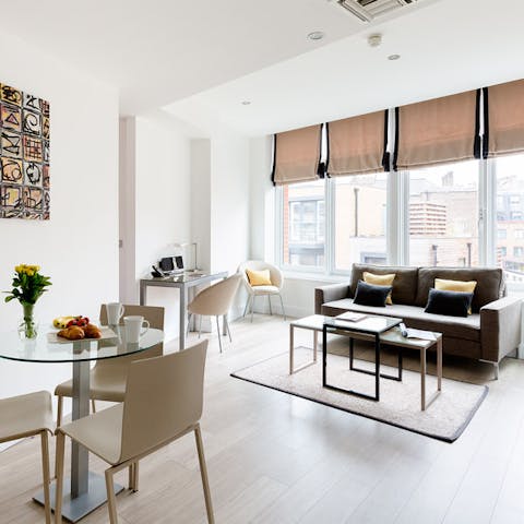 Enjoy the beautiful, natural light in the open-plan living space