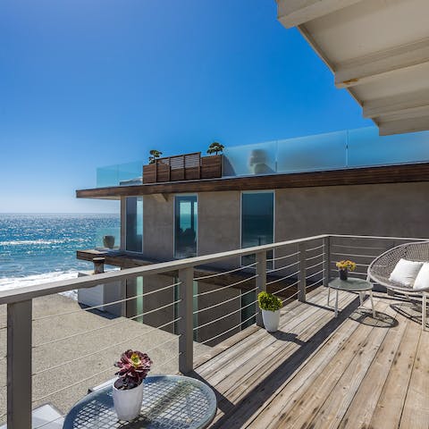 Sip your morning coffee with unbeatable sea views