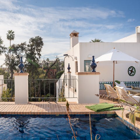 Cool off with a dip in the rooftop swimming pool