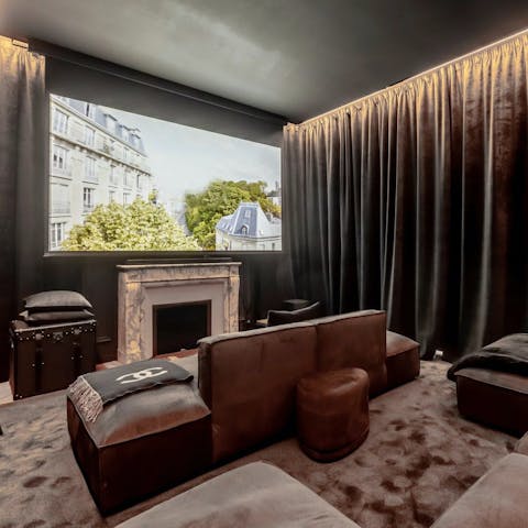 Indulge in a family movie night in the home cinema