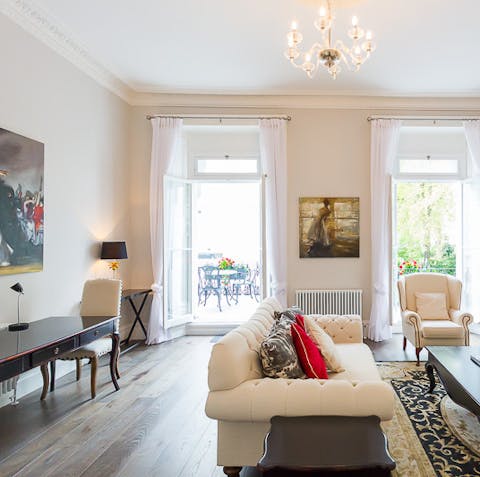 Open the terrace doors and feel the fresh air
