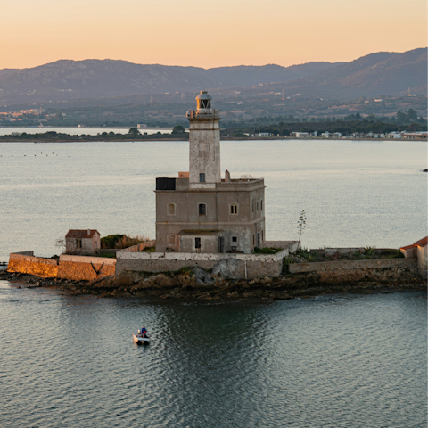 Explore Olbia's seafront, just a two-minute drive away